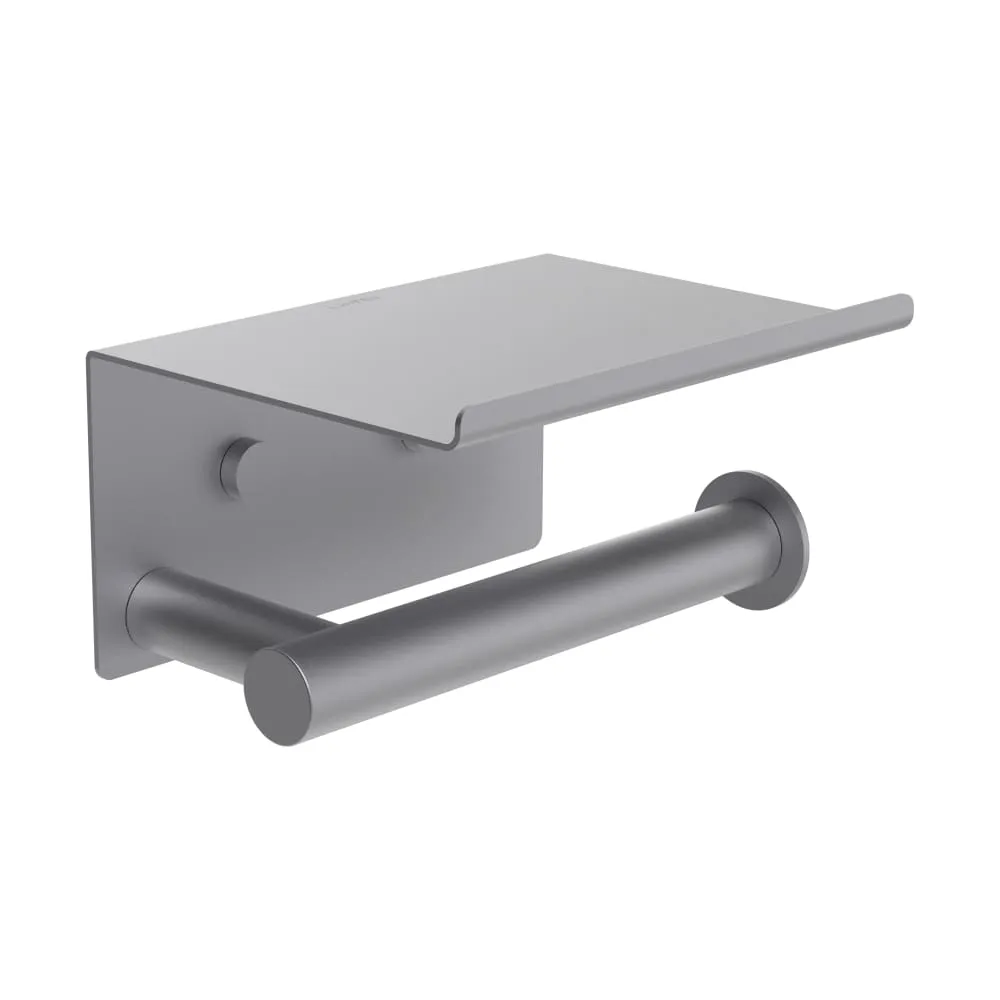 Niara Toilettenpapierhalter 38406.2 mit Ablage, Edelstahl geb.