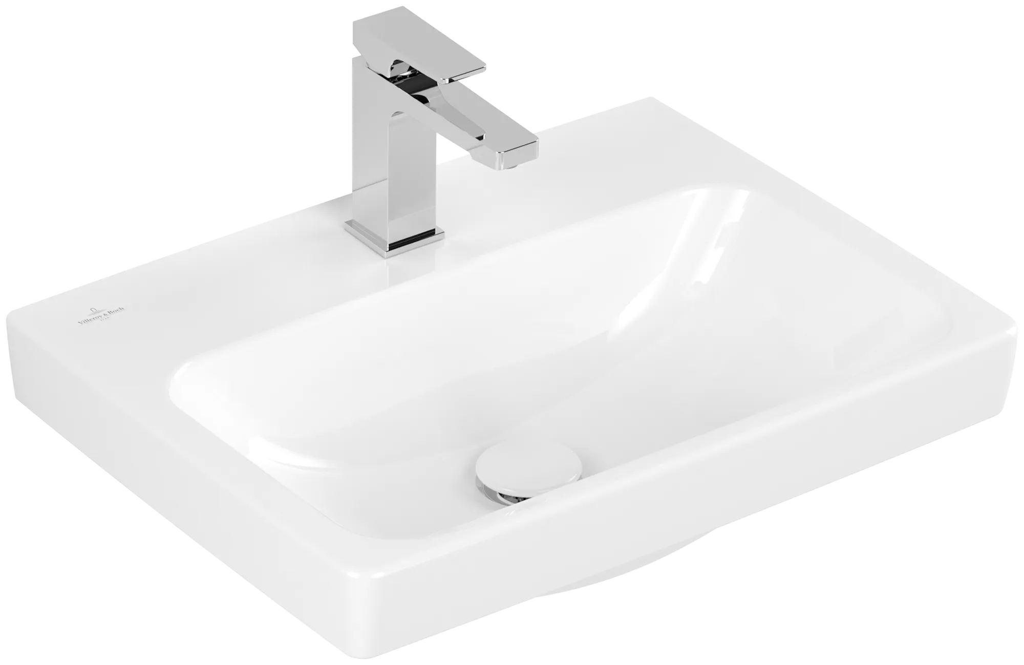 Villeroy & Boch Waschbecken „Architectura“ 550 × 420 × 165 mm, ohne Hahnlochbohrung, Hahnlochposition mittig
