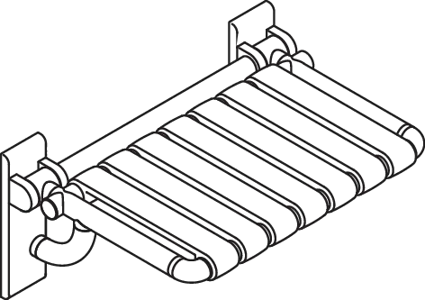 Duschklappsitz „Serie 801“ in Anthrazitgrau Duschklappsitz „Serie 801“ in Anthrazitgrau
