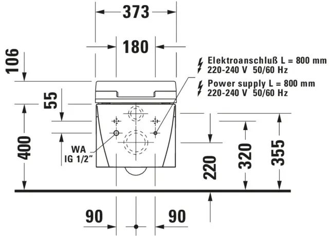 Duravit WC-Sitz mit Unterdusche (elektrisch) „SensoWash® Slim“