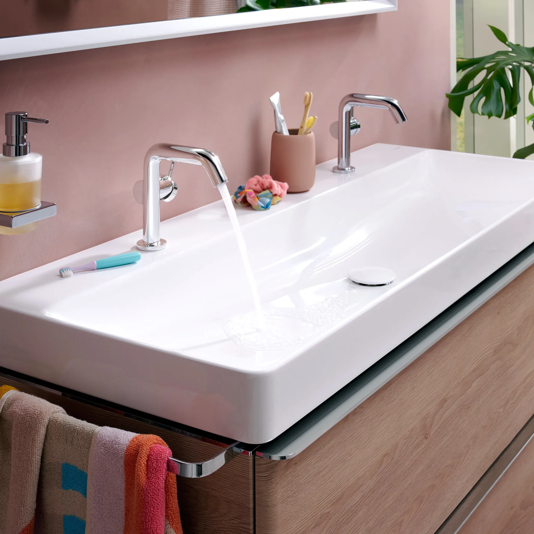 Hansgrohe Tecturis S Einhebel-Waschtischmischer 110 Fine CoolStart mit Push-Open Ablaufgarnitur, Chrom Hansgrohe Tecturis S Einhebel-Waschtischmischer 110 Fine CoolStart mit Push-Open Ablaufgarnitur, Chrom