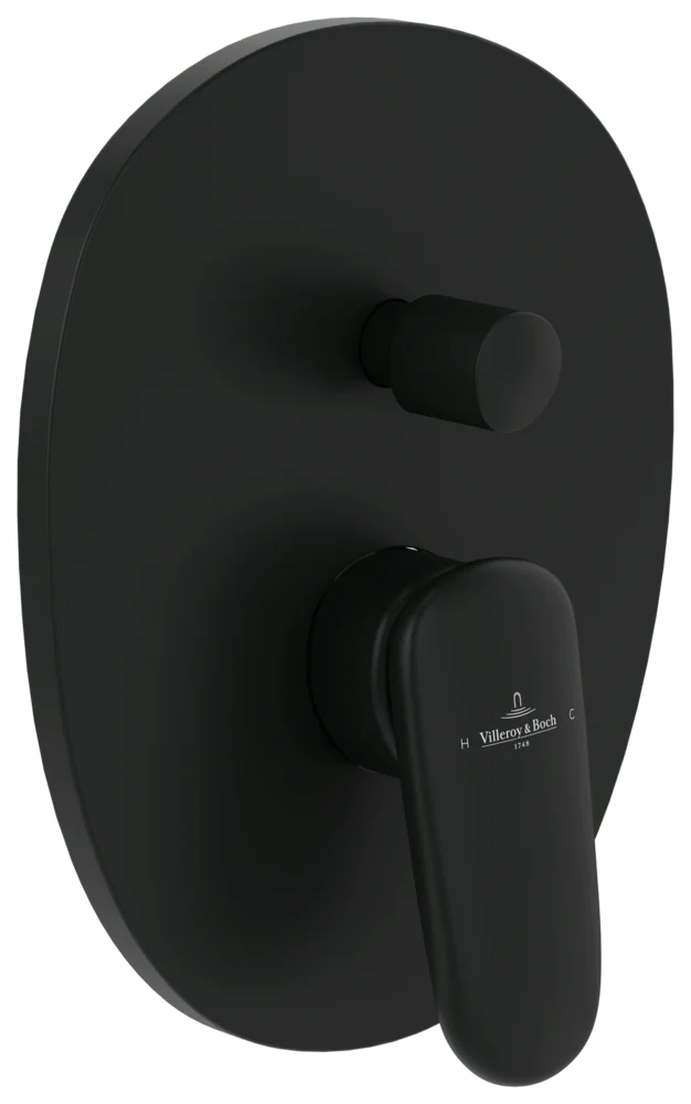 Villeroy & Boch Antao Unterputz-Einhebel-Armatur, rund, Matt Black, 184x221x57 mm Villeroy & Boch Antao Unterputz-Einhebel-Armatur, rund, Matt Black, 184x221x57 mm
