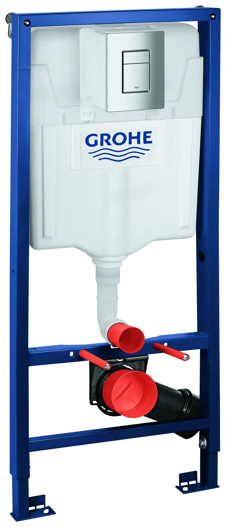 3-in-1 Set für WC Rapid SL 38772_1, Element für WC 1,13 m Bauhöhe, WC-Betätigung Skate Cosmopolitan in chrom, Wandwinkel 3-in-1 Set für WC Rapid SL 38772_1, Element für WC 1,13 m Bauhöhe, WC-Betätigung Skate Cosmopolitan in chrom, Wandwinkel