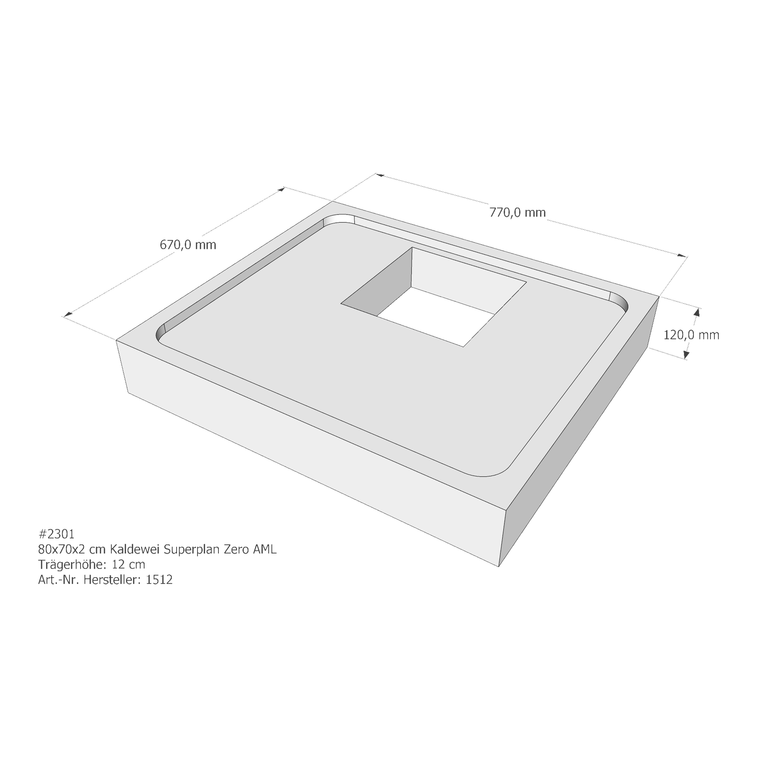 Duschwannenträger für Kaldewei Superplan Zero 80 × 70 × 2 cm Duschwannenträger für Kaldewei Superplan Zero 80 × 70 × 2 cm