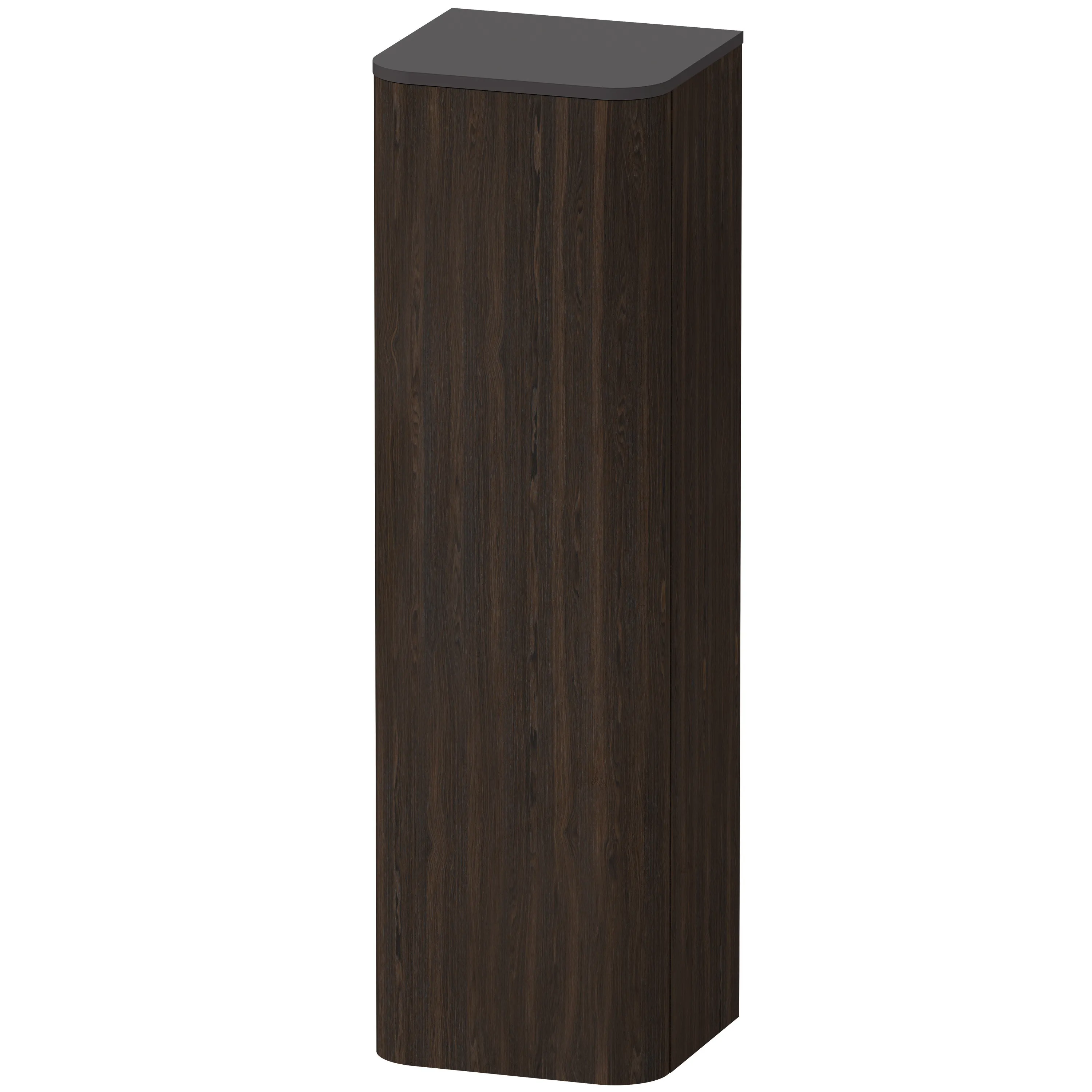 Duravit Halbhochschrank „Happy D.2 Plus“ 40 × 133,6 × 36 cm Nussbaum gebürstet, Anschlag rechts
