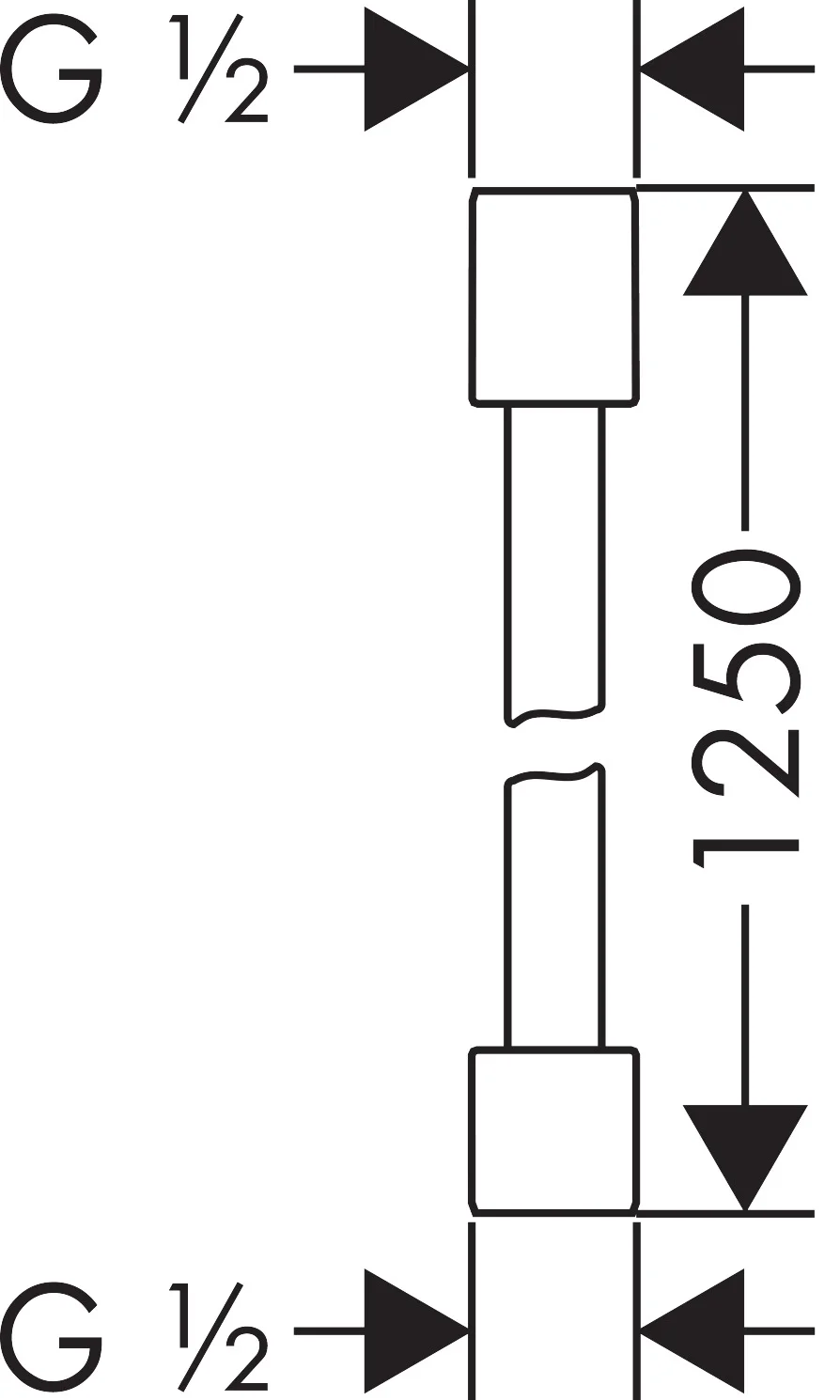 Hansgrohe AXOR ShowerSolutions Brauseschlauch Starck Isiflex Chrom 1,25 m mit zylindrischen Muttern Hansgrohe AXOR ShowerSolutions Brauseschlauch Starck Isiflex Chrom 1,25 m mit zylindrischen Muttern