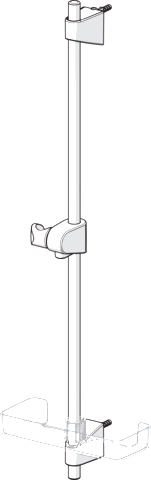 Hansa Brause-/ Gleitstange „Basicjet“ in Chrom