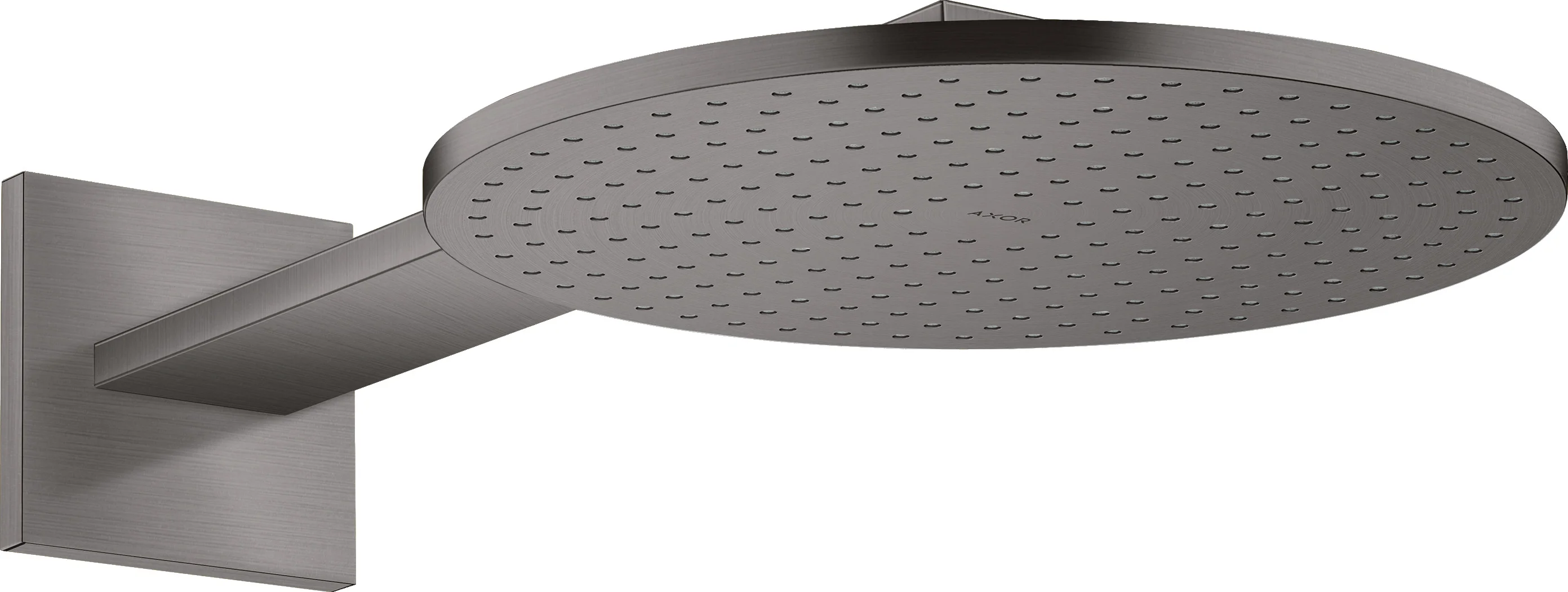 Hansgrohe AXOR ShowerSolutions Kopfbrause 300 1jet mit Brausearm, Brushed Black Chrome, 450 mm Arm, PowderRain Strahlart