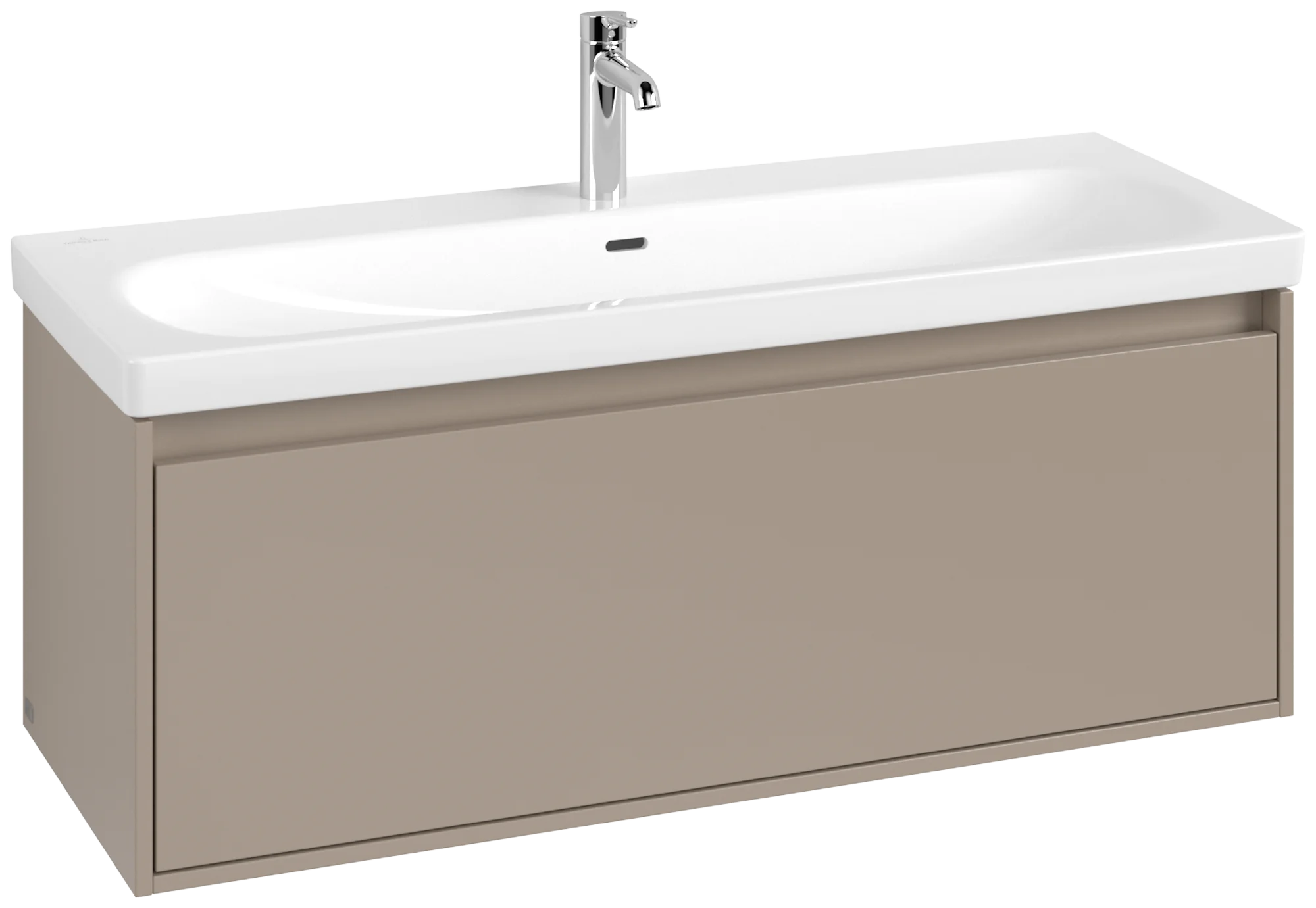 Villeroy & Boch Waschbeckenunterschrank Skyla, eckig, Taupe, 1.172 x 436 x 439 mm, mittige Wanneneinbauposition, 1 Auszug mit Antirutsch-Boden Villeroy & Boch Waschbeckenunterschrank Skyla, eckig, Taupe, 1.172 x 436 x 439 mm, mittige Wanneneinbauposition, 1 Auszug mit Antirutsch-Boden