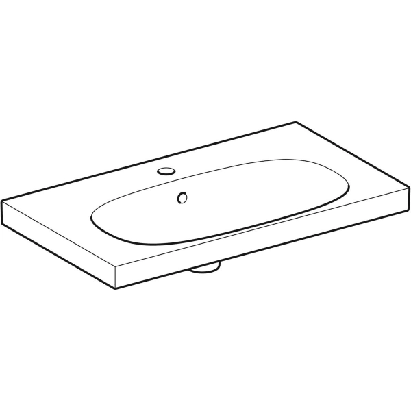 Wandwaschtisch mit Ablagefläche „Acanto“, rechteckig, Ablagefläche links und rechts 75 × 42,2 cm Wandwaschtisch mit Ablagefläche „Acanto“, rechteckig, Ablagefläche links und rechts 75 × 42,2 cm