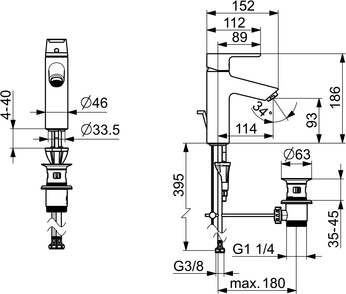 HansaVANTIS Waschtischarmatur Hansavantis 2022 EHM WT-Batt. HansaVANTIS XL 5256 Zugst.Ablgarn. Ausld. 114 mm chr HansaVANTIS Waschtischarmatur Hansavantis 2022 EHM WT-Batt. HansaVANTIS XL 5256 Zugst.Ablgarn. Ausld. 114 mm chr