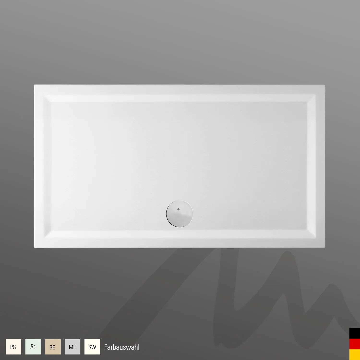 Mauersberger Duschwanne „lupina“ 1600 × 900 mm in Starwhite