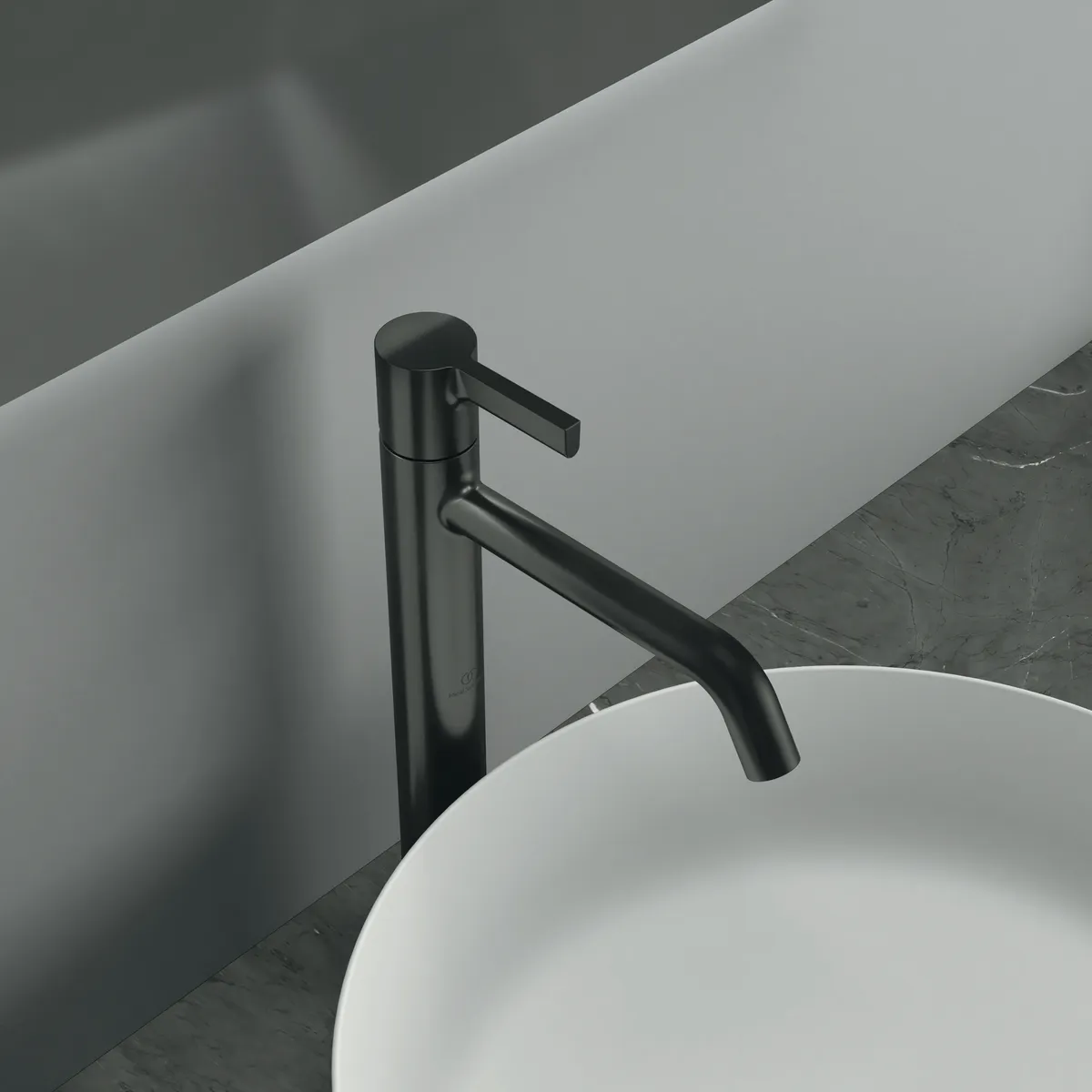 Ideal Standard Waschtischarmatur Joy, verl. Sockel, o. Ablgarn., Ausladung 170mm, Magnetic Grey Ideal Standard Waschtischarmatur Joy, verl. Sockel, o. Ablgarn., Ausladung 170mm, Magnetic Grey