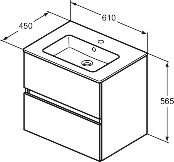 Möbelpaket Eurovit+ mit Waschtisch 61cm Weiß und Unterschrank 60cm 2 Auszüge Hochglanz grau lackiert Möbelpaket Eurovit+ mit Waschtisch 61cm Weiß und Unterschrank 60cm 2 Auszüge Hochglanz grau lackiert