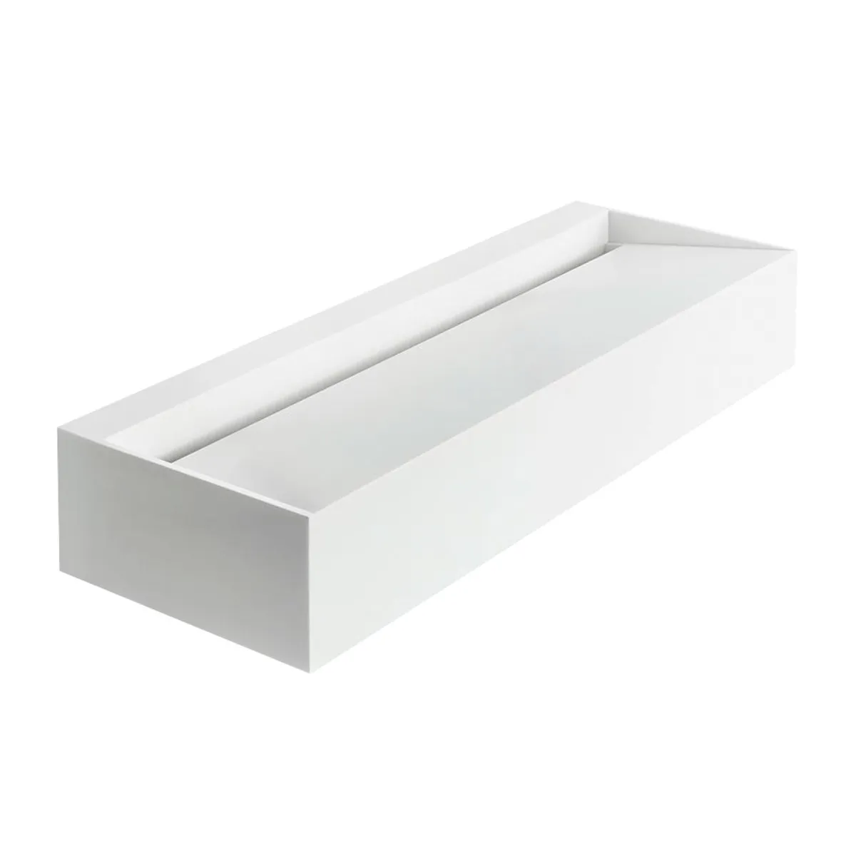 Waschbecken „Silhouette“ 120 × 47 × 20 cm in Weiß Waschbecken „Silhouette“ 120 × 47 × 20 cm in Weiß