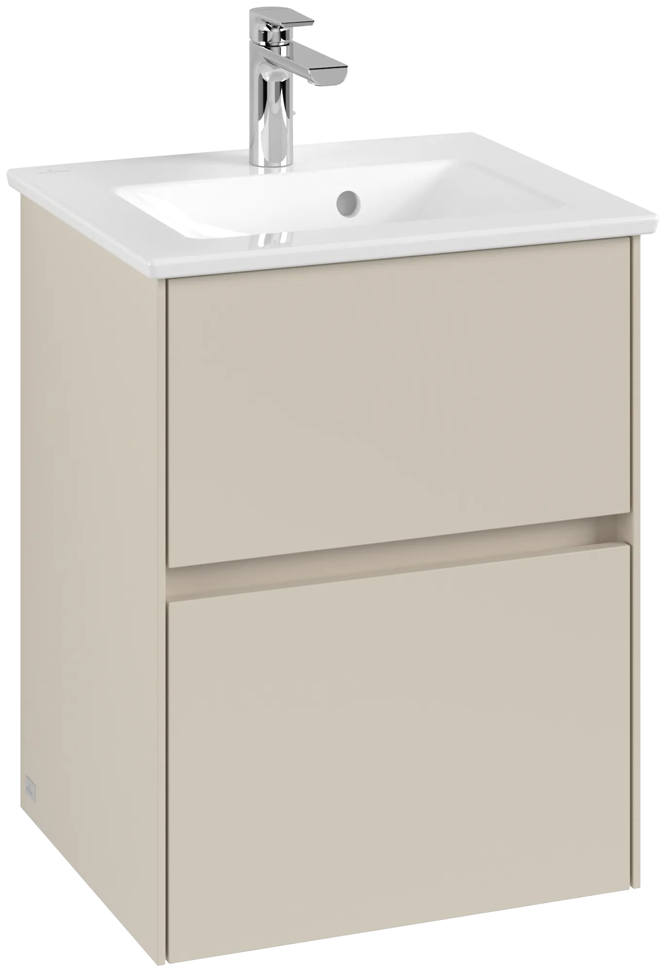 Villeroy & Boch Waschbeckenunterschrank Collaro C14100, Cashmere Grey, 472x610x404mm, Eckig, mit SoftClosing, Wandmontage Villeroy & Boch Waschbeckenunterschrank Collaro C14100, Cashmere Grey, 472x610x404mm, Eckig, mit SoftClosing, Wandmontage