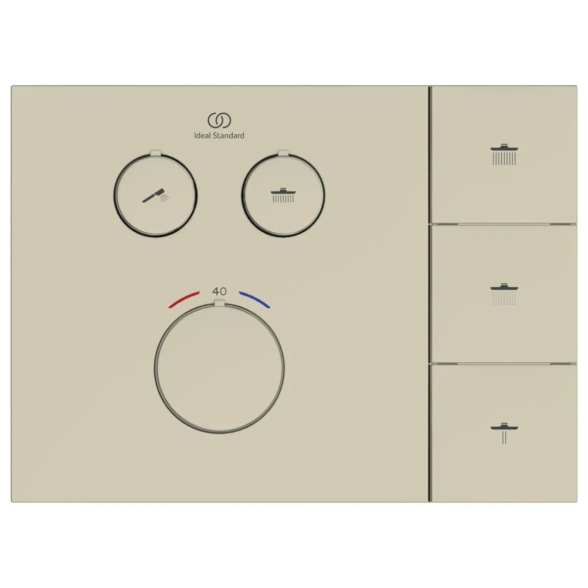 Ideal Standard Ceratherm Navigo Solos Brausethermostat Unterputz A7894GN Silver Storm Ideal Standard Ceratherm Navigo Solos Brausethermostat Unterputz A7894GN Silver Storm