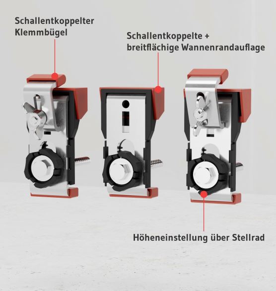 Badundu Wandanker 3er Set höhenverstellbar Badundu Wandanker 3er Set höhenverstellbar