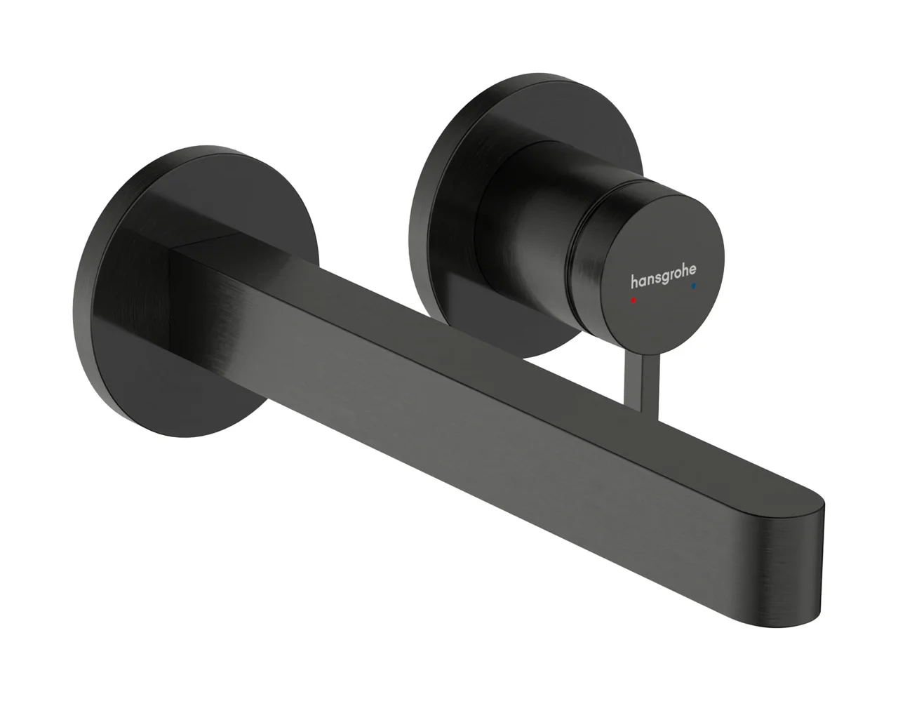 Hansgrohe Finoris Einhebel-Waschtischmischer Unterputz, Brushed Black Chrome, Ausladung 228 mm