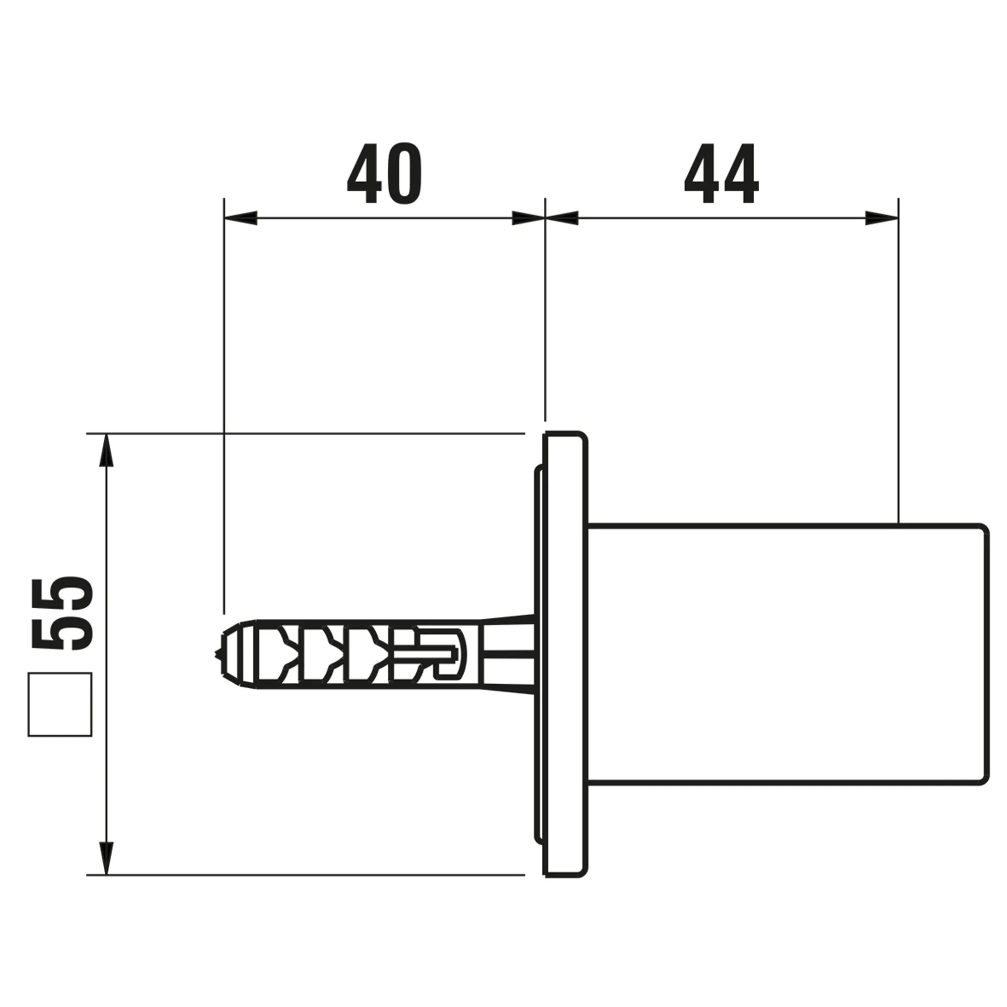 Laufen fester Handbrausehalter Quadriga, Edelstahl, Ausladung 44mm, quadratische Rosette Laufen fester Handbrausehalter Quadriga, Edelstahl, Ausladung 44mm, quadratische Rosette