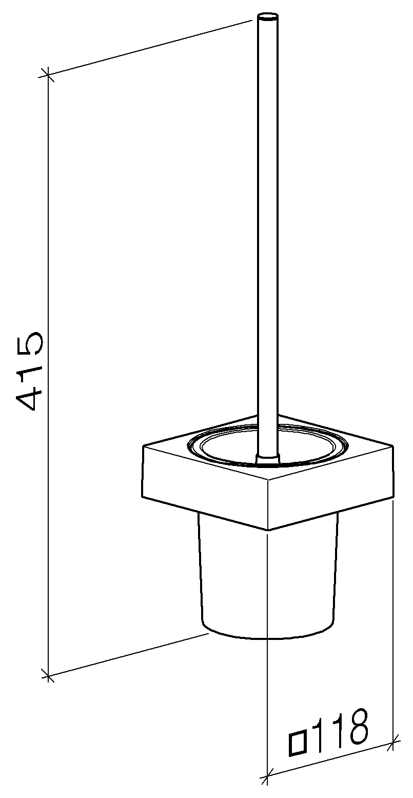 MEM Toiletten-Bürstengarnitur Wandmodell 11,8 cm
