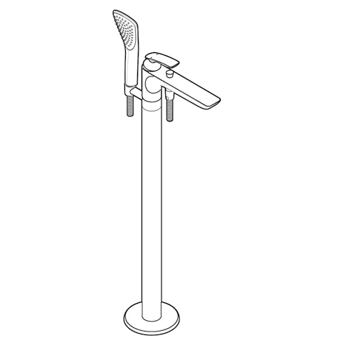 Kludi BALANCE Stand Wannenfüll- und Brause-Einhandmischer weiß/chrom