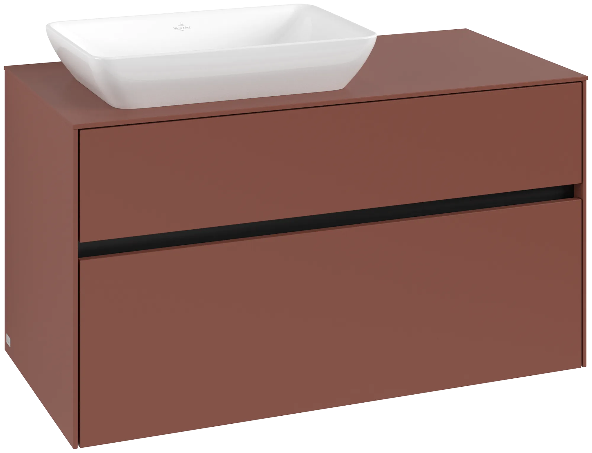Villeroy & Boch Waschbeckenunterschrank Collaro C11000, eckig, Wine Red, 1000x548x500 mm, mit Absenkautomatik (SoftClosing), 2 Auszüge Villeroy & Boch Waschbeckenunterschrank Collaro C11000, eckig, Wine Red, 1000x548x500 mm, mit Absenkautomatik (SoftClosing), 2 Auszüge