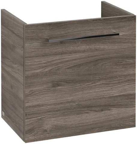 Villeroy & Boch Waschtischunterschrank mit Tür „Avento“ für Schrankwaschtisch 530 × 514 × 352 mm Stone Oak, Anschlag rechts, Soft Closing, 1 Tür