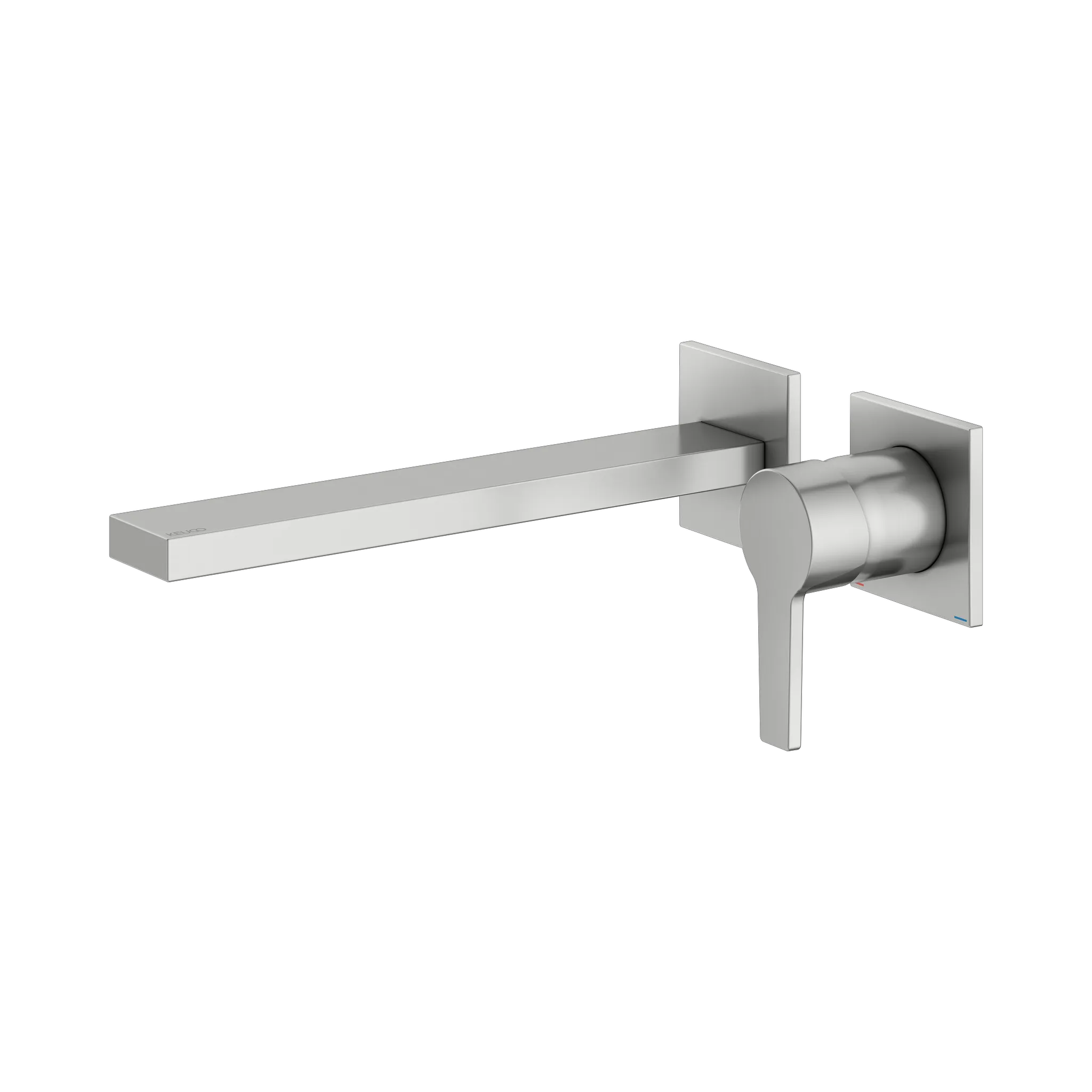 KEUCO EDITION 11 Einhebel-Waschtischmischer Unterputz 2 Loch Wandmontage 243 mm Edelstahl-finish