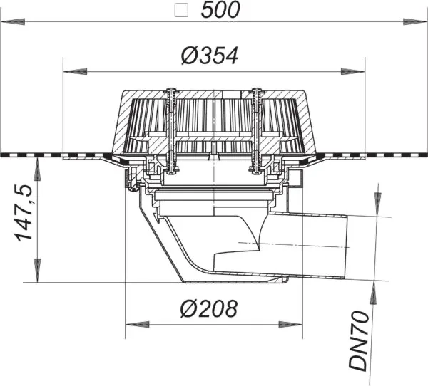 Dachablauf SuperDrain 64 DallBit, DN 70 Dachablauf SuperDrain 64 DallBit, DN 70