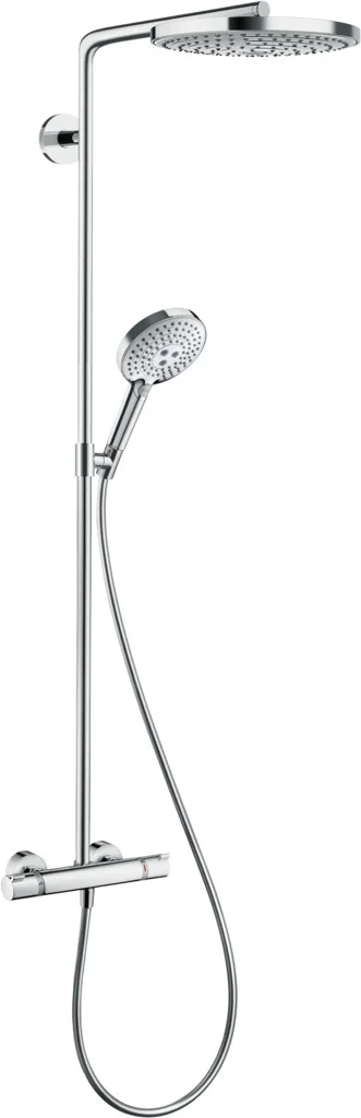 Hansgrohe Raindance Select S Showerpipe mit Thermostat, Chrom, 15 l/min, 398 mm Brausearmlänge Hansgrohe Raindance Select S Showerpipe mit Thermostat, Chrom, 15 l/min, 398 mm Brausearmlänge