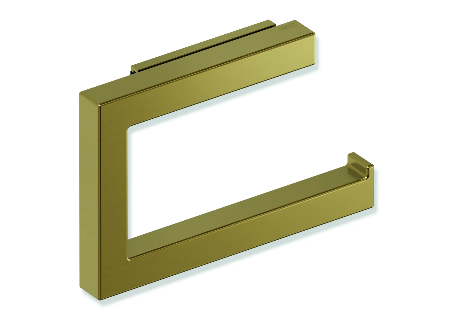 HEWI WC-Papierhalter System 900Q, klappbar, PVD gold gebürstet, 140 mm breit, 90 mm hoch, 22 mm tief