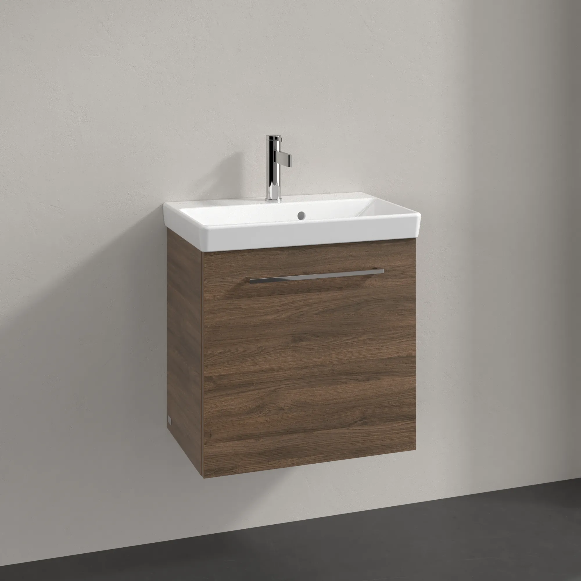 Villeroy & Boch Waschtischunterschrank mit Tür „Avento“ für Schrankwaschtisch 530 × 514 × 352 mm Arizona Oak, Anschlag rechts, Soft Closing, 1 Tür