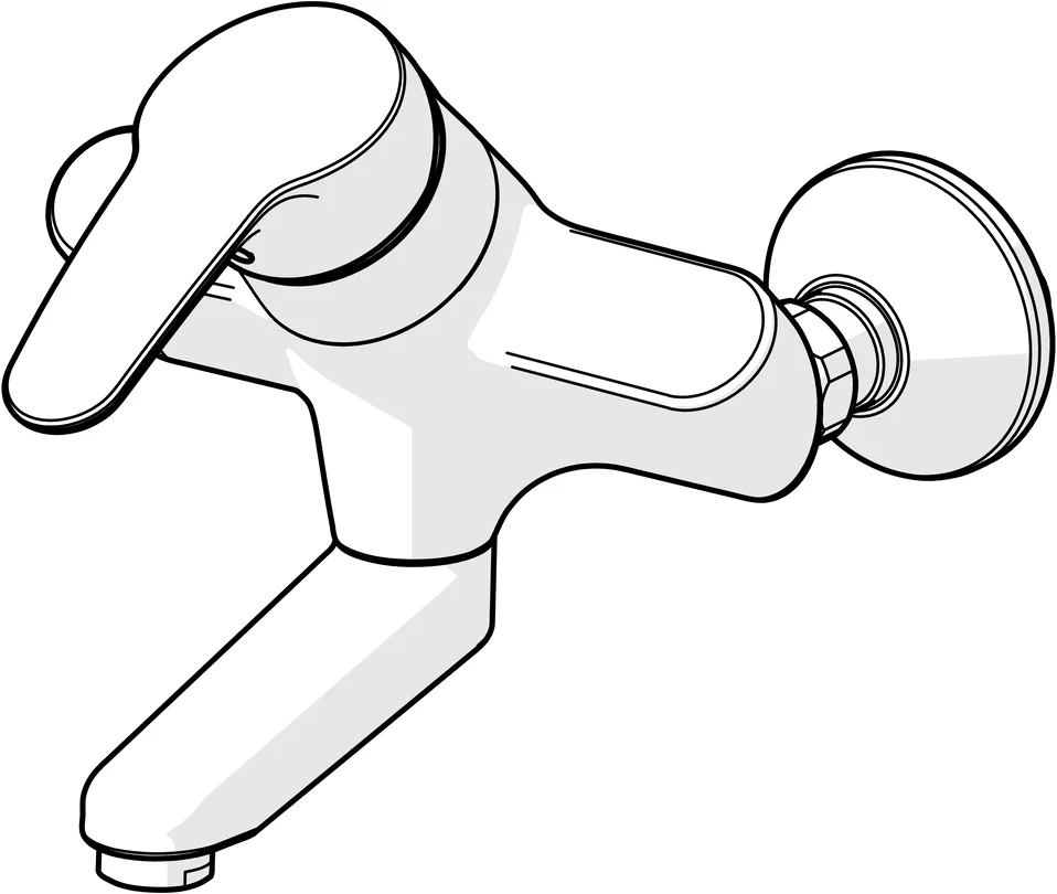 HansaMIX Waschtischarmatur Einhebelmischer HansaMIX 0196 Ausladung 171 mm mit Auslaufentleerung DN15 Chrom