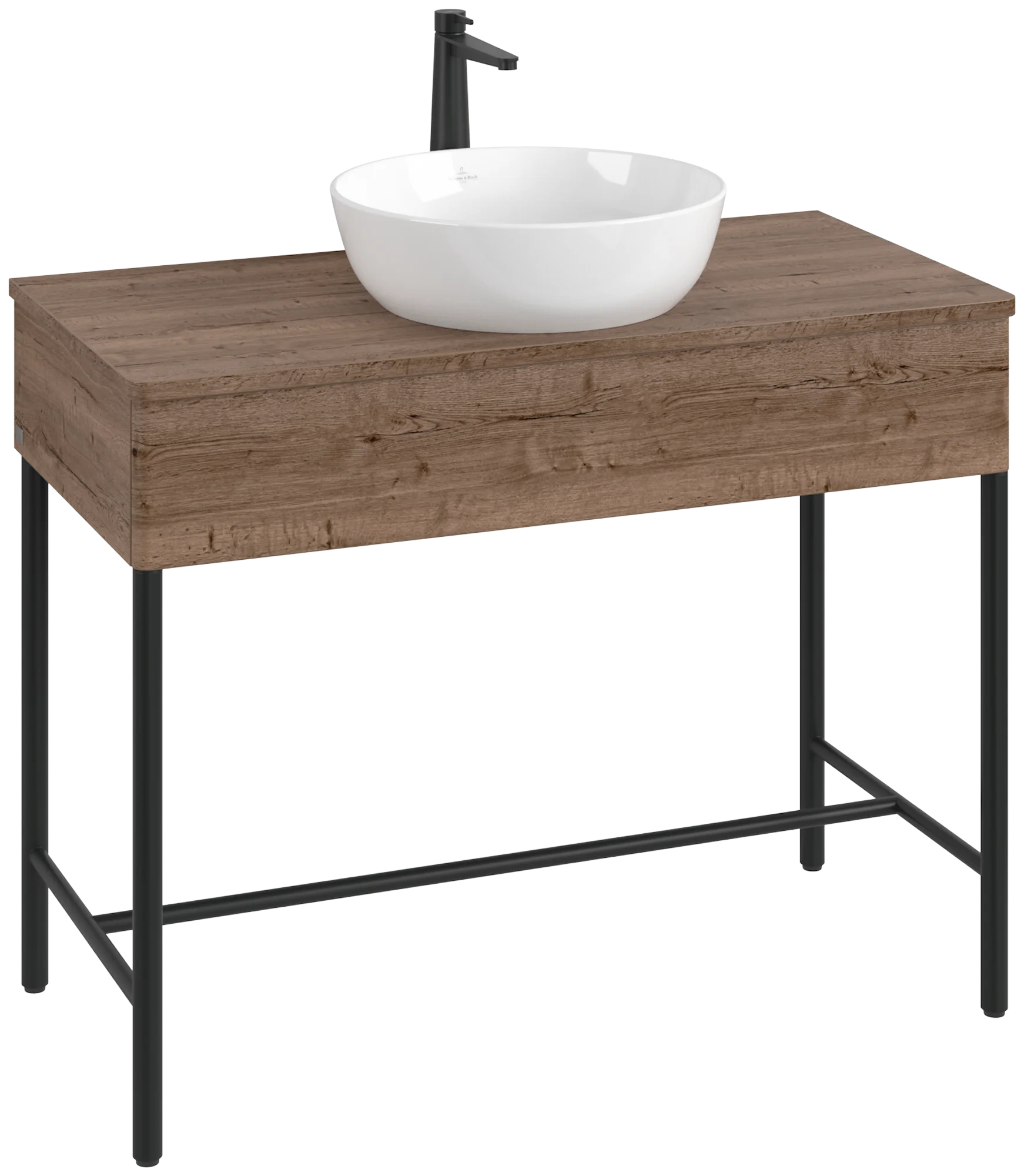 Villeroy & Boch Waschbeckenunterschrank Artis K61051, Eckig Tobacco Oak, 1000x782x500mm, Push-to-open Funktion, mit Hahnlochbohrung Villeroy & Boch Waschbeckenunterschrank Artis K61051, Eckig Tobacco Oak, 1000x782x500mm, Push-to-open Funktion, mit Hahnlochbohrung