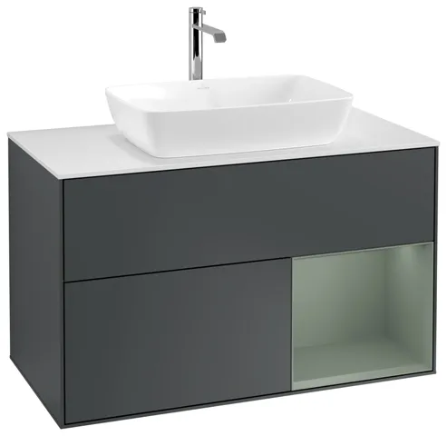Villeroy & Boch Waschtischunterschrank „Finion“ für Schrankwaschtisch 1000 × 603 × 501 mm Midnight Blue Matt Lacquer, für Becken mittig, mit Hahnlochbohrung Villeroy & Boch Waschtischunterschrank „Finion“ für Schrankwaschtisch 1000 × 603 × 501 mm Midnight Blue Matt Lacquer, für Becken mittig, mit Hahnlochbohrung
