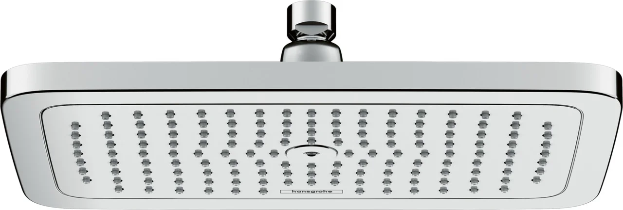 Hansgrohe Croma E Kopfbrause 1-Jet in Chrom, 280 x 170 mm, verstellbarer Winkel, RainAir Strahlart, für Durchlauferhitzer geeignet
