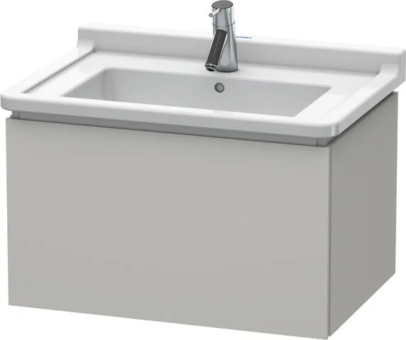 Duravit Waschtischunterschrank wandhängend „L-Cube“ 67 × 40,8 × 46,9 cm in Betongrau Matt