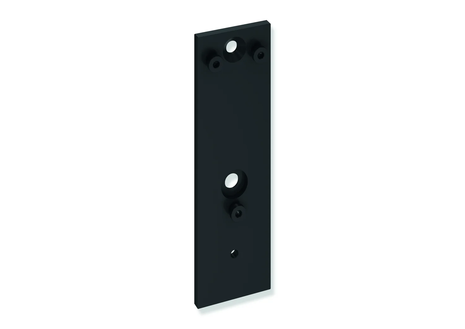 HEWI Montageplatte, Serie 805 Classic, Edelstahl pulverbeschichtet, 74 x 249 x 18 mm, Farbe Schwarz tiefmatt HEWI Montageplatte, Serie 805 Classic, Edelstahl pulverbeschichtet, 74 x 249 x 18 mm, Farbe Schwarz tiefmatt