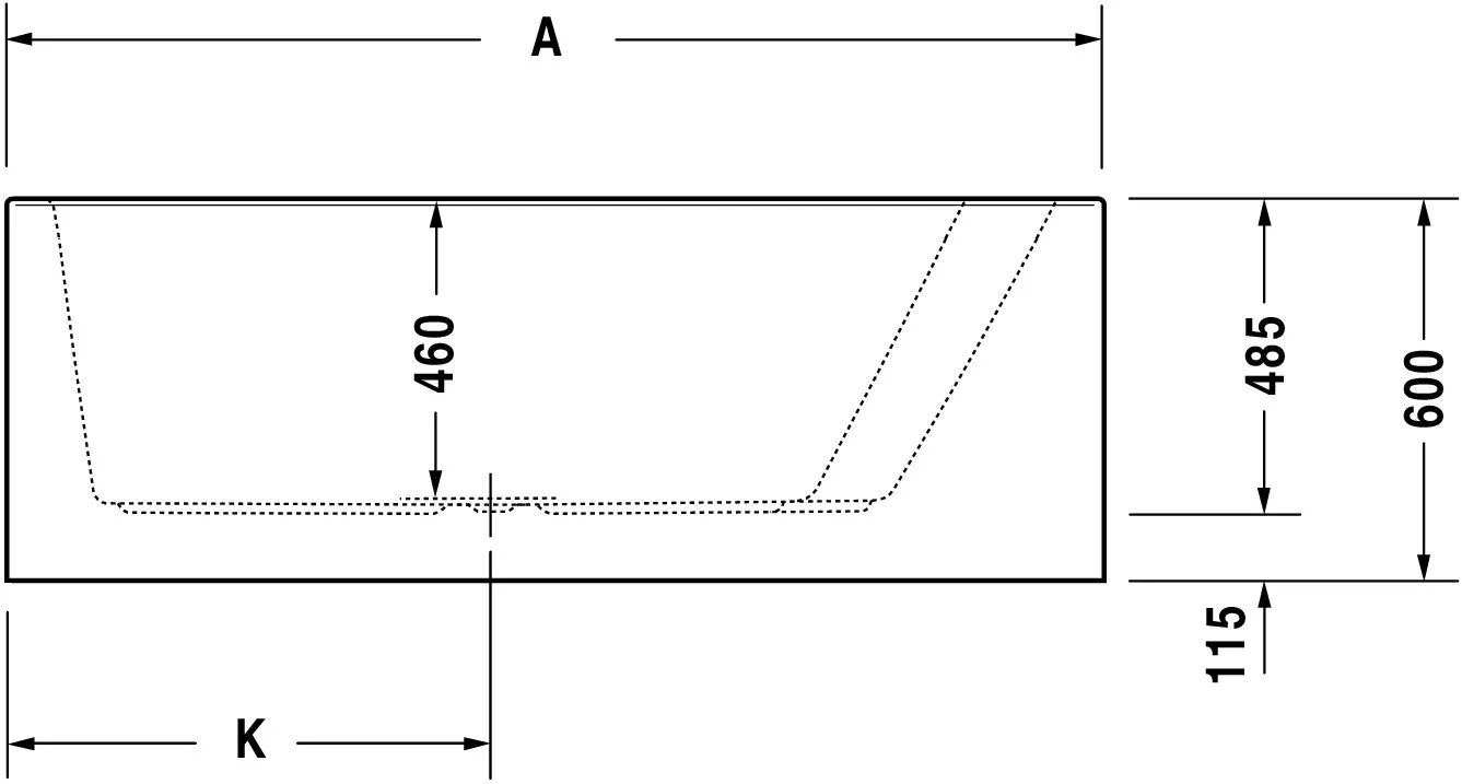 Duravit Badewanne „Paiova“ vorwand sonderform 170 × 130 cm, rechts