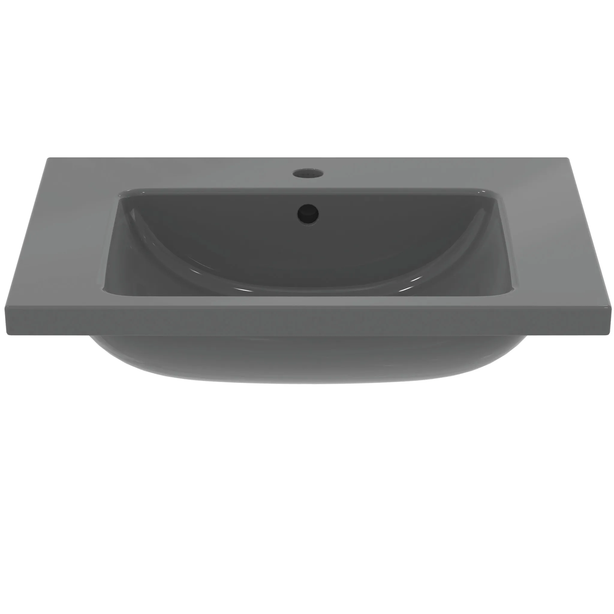 Waschbecken „i.lifeB“ 61 × 51 × 18 cm, Hahnlochposition mittig in Grau Waschbecken „i.lifeB“ 61 × 51 × 18 cm, Hahnlochposition mittig in Grau