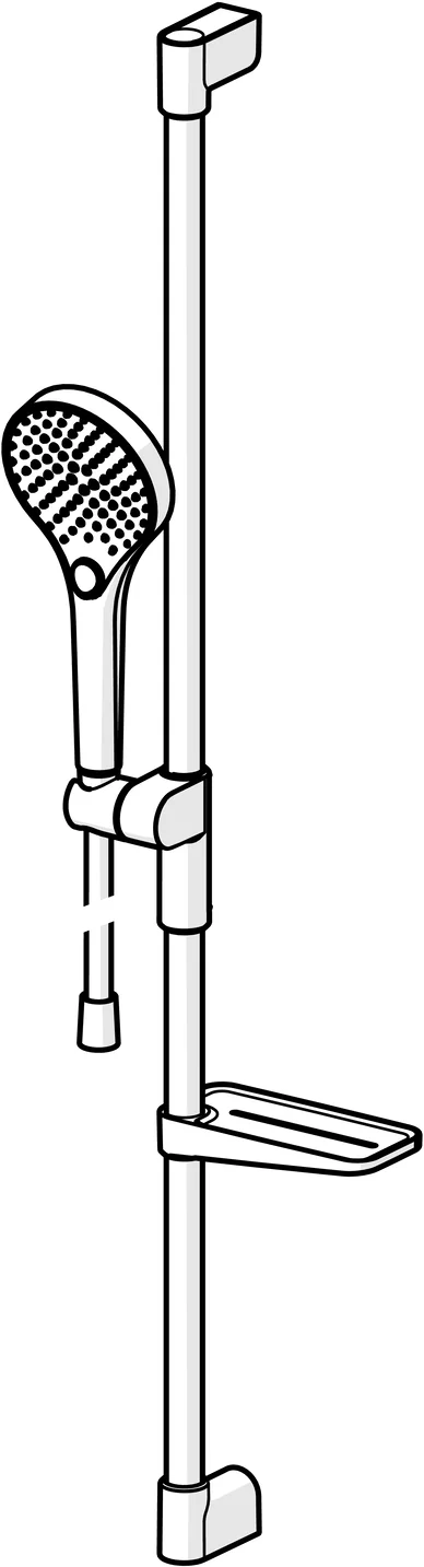 HansaVIVA Wandstangen-Brausenset Hansaviva 2023, Matt-Schwarz HansaVIVA Wandstangen-Brausenset Hansaviva 2023, Matt-Schwarz