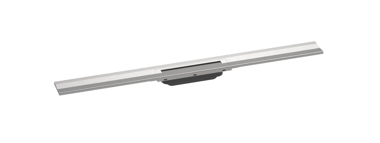 Hansgrohe RainDrain Flex Duschrinne 900 mm, wandangebunden, höhenverstellbar, Edelstahl V2A, bis zu 60 l/min Ablaufleistung