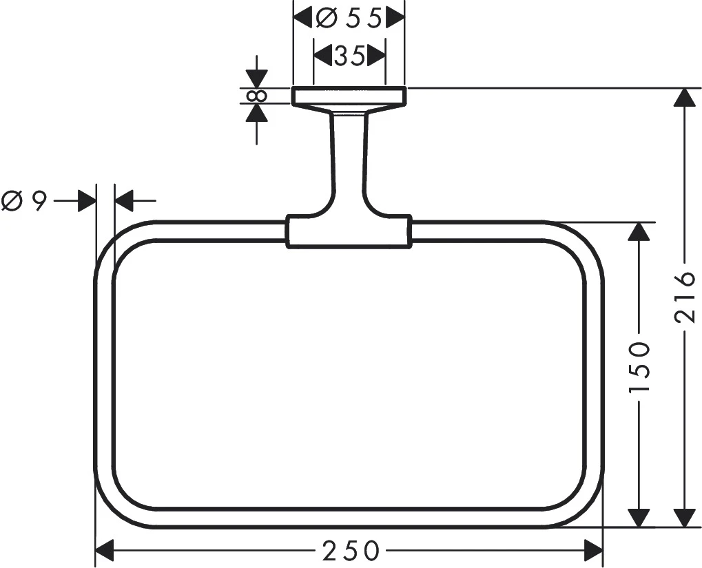 Hadtuchring Axor Universal Circular chrom