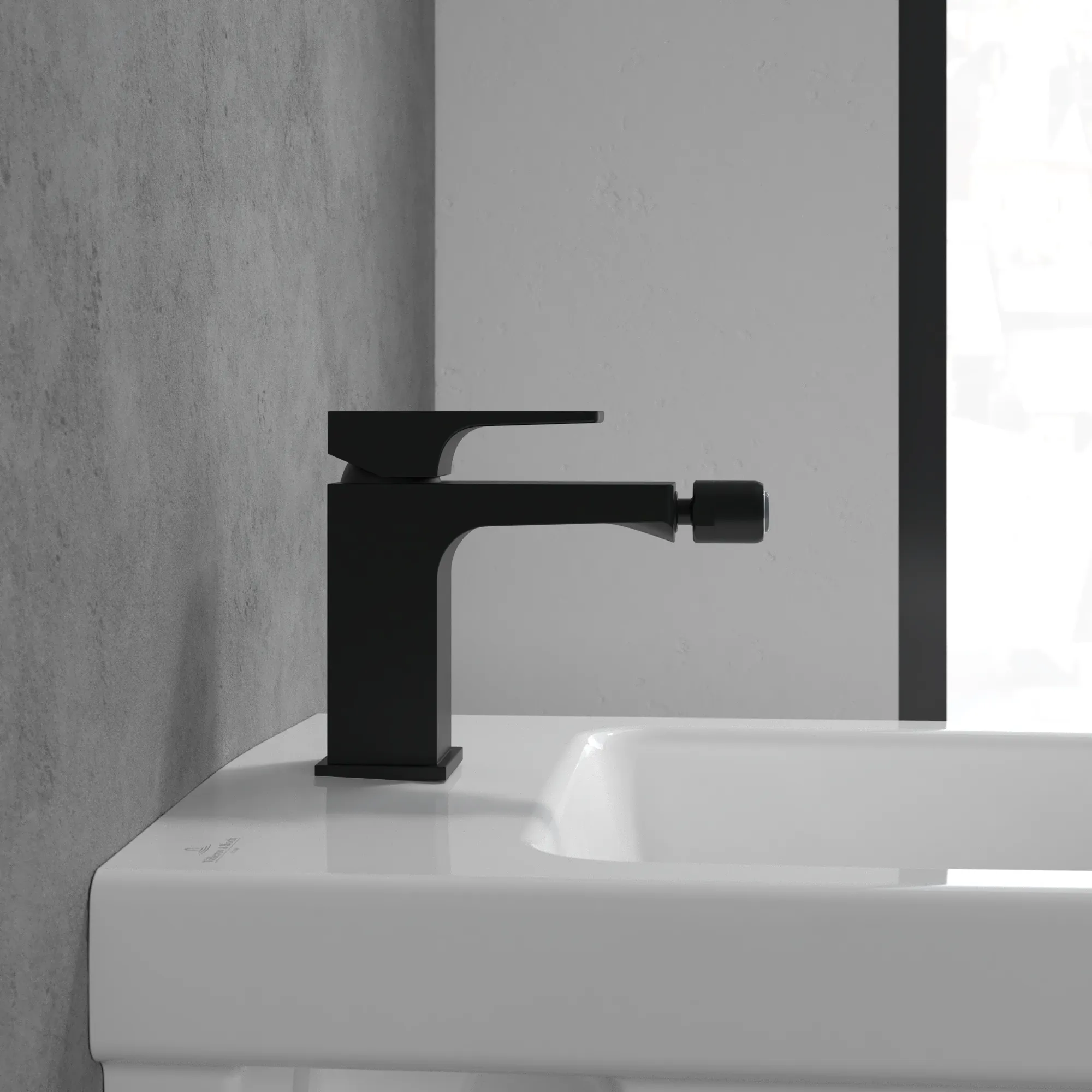 Villeroy & Boch Bidetarmatur Architectura Square, Einhebel, 42x165x139 mm, Matt Black Villeroy & Boch Bidetarmatur Architectura Square, Einhebel, 42x165x139 mm, Matt Black