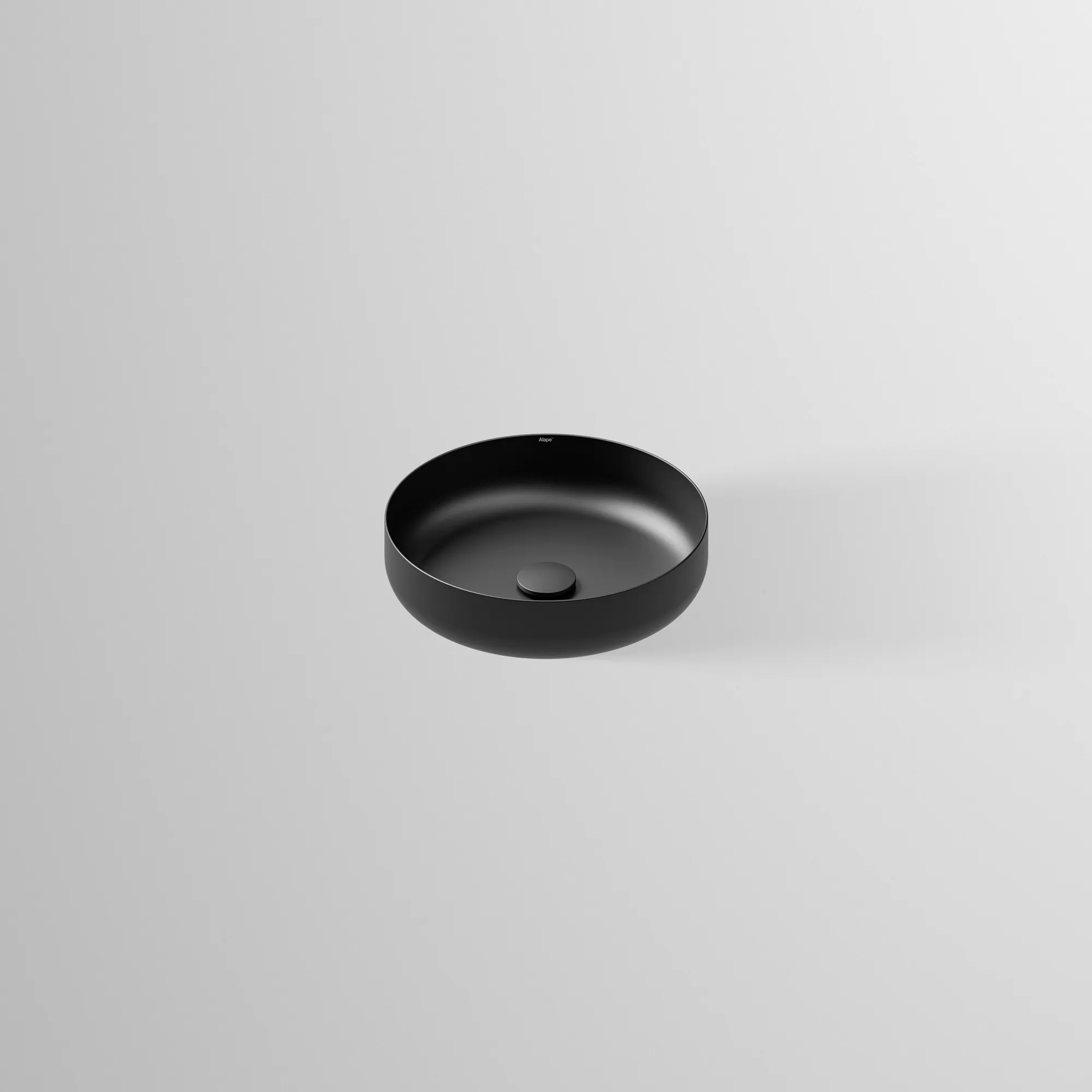 Waschbecken „SO-Serie“ 400 × 400 × 102 mm in Mattschwarz Waschbecken „SO-Serie“ 400 × 400 × 102 mm in Mattschwarz
