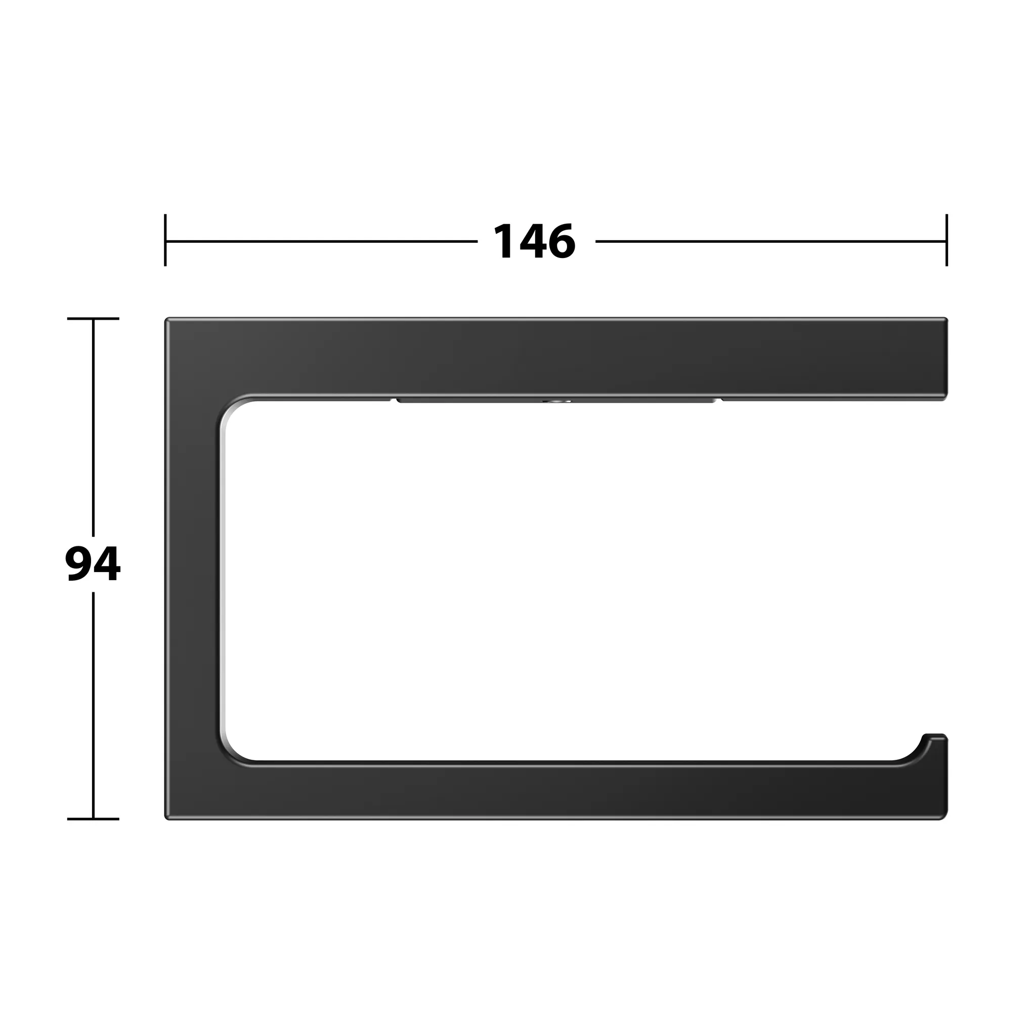 KEUCO EDITION 11 Toilettenpapierhalter offene Form schwarz matt
