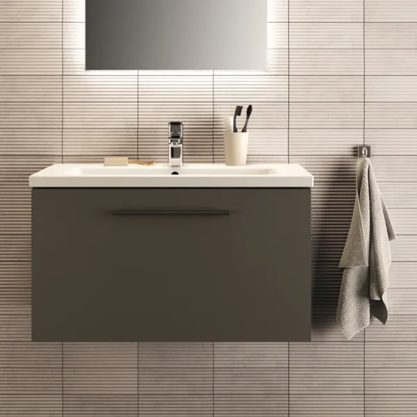 Ideal Standard Waschtischunterschrank „i.lifeS“ 80 × 44 × 37,5 cm Quarzgrau matt