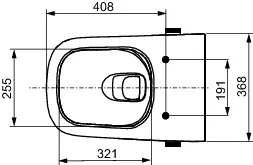 TECE Dusch-WC „neo“, Befestigung verdeckt, ohne Spülrand
