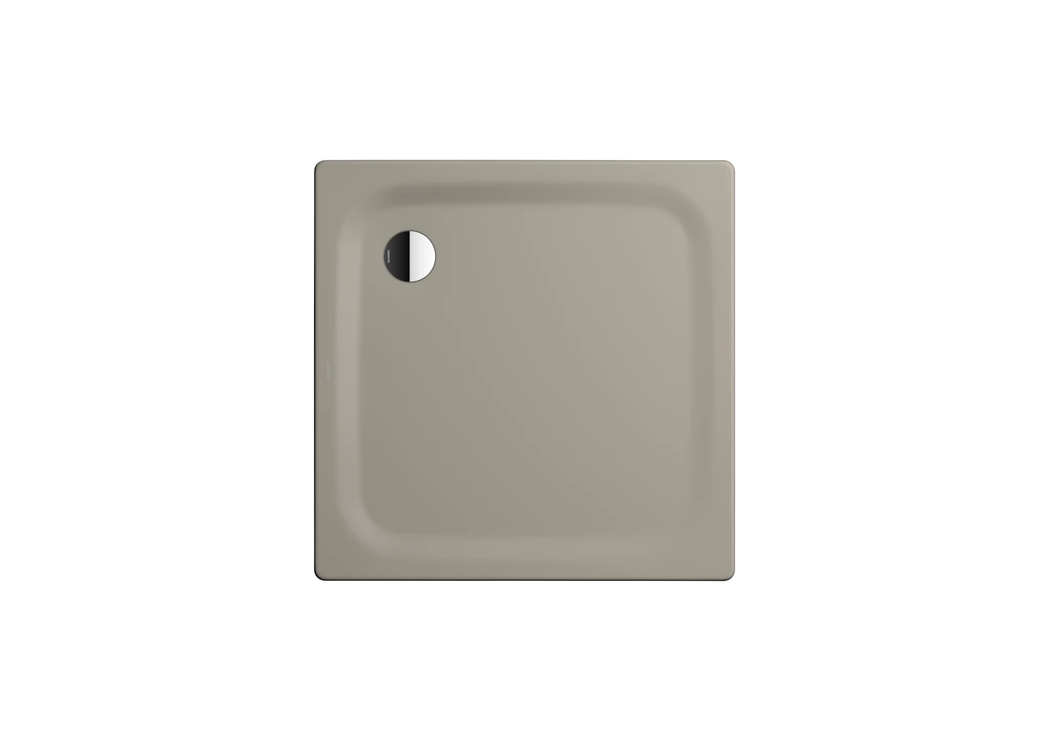 Kaldewei SUPERPLAN CLASSIC Duschfläche 1000x1000 mm, warm grey 50, 25 mm tief, bodeneben, Eckablauf Kaldewei SUPERPLAN CLASSIC Duschfläche 1000x1000 mm, warm grey 50, 25 mm tief, bodeneben, Eckablauf